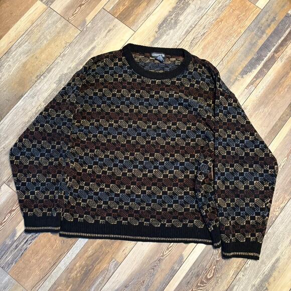 Vintages 90s acrylic coogi style retro sweater |Skater Grunge - Picture 1 of 6